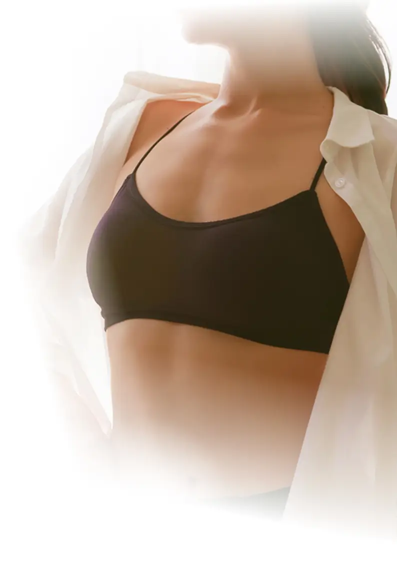 Woman in black sports bra

