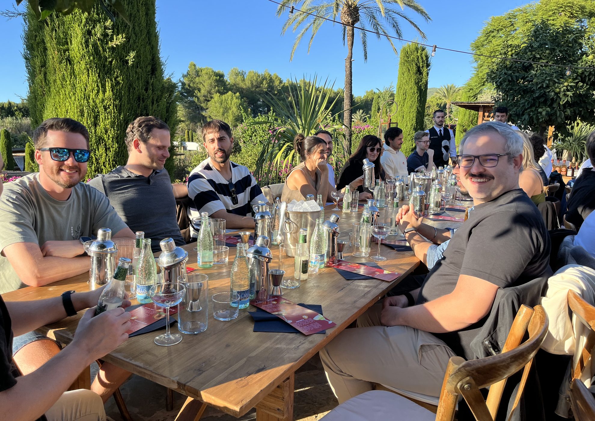 GitBook team at dinner at Atzaró during their corporate retreat