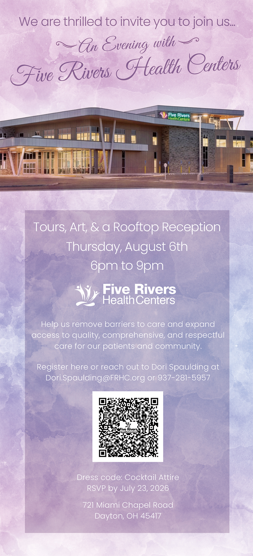 An Evening with Five Rivers Health Centers - Where Philanthropy Meets Purpose - Fundraiser
