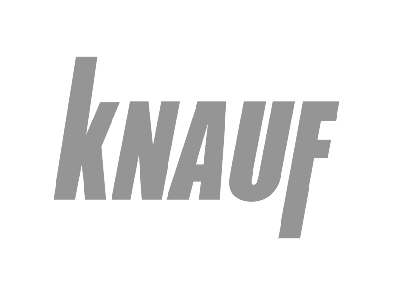 Schriftzug Knauf in kursiver Großbuchstabenschrift auf dunklem Hintergrund.