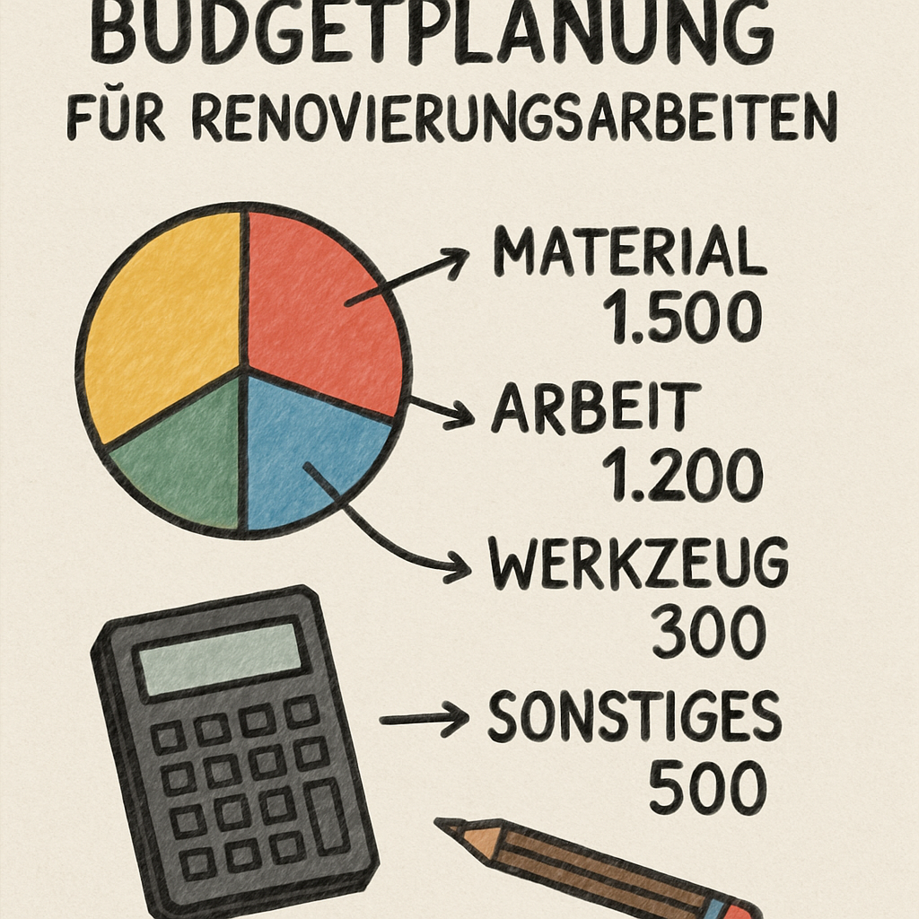 Budgetplanung für Renovierungsarbeiten