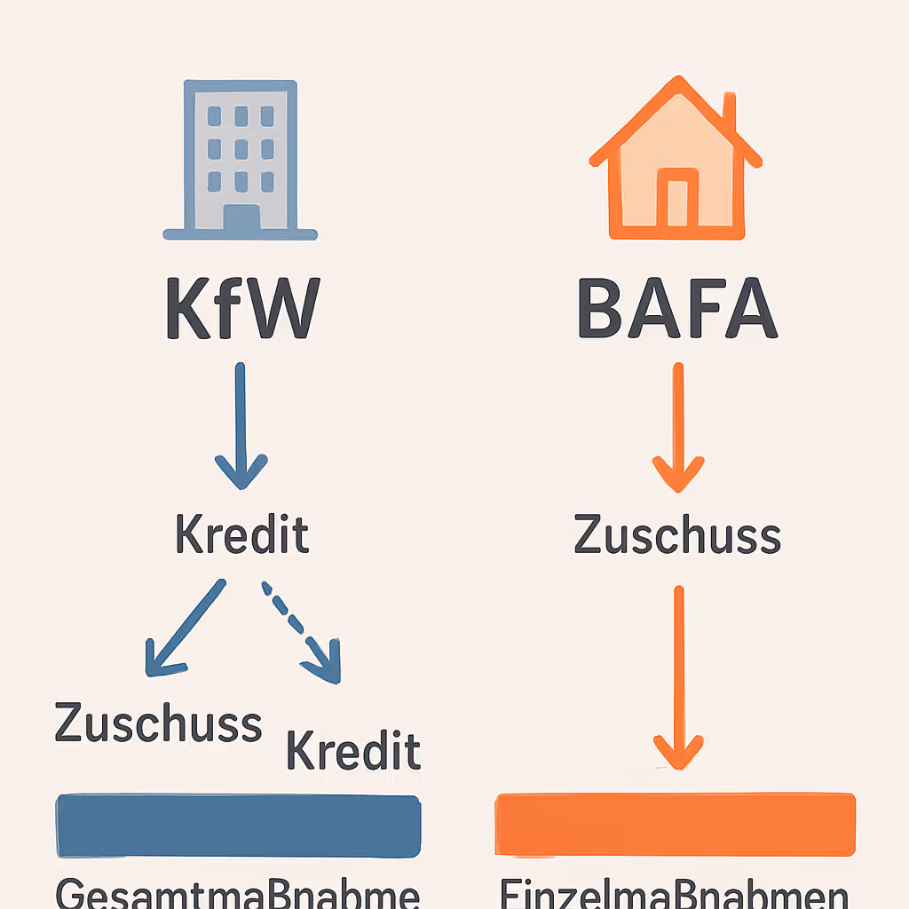 Grafik: KfW und BAFA Förderstrategien