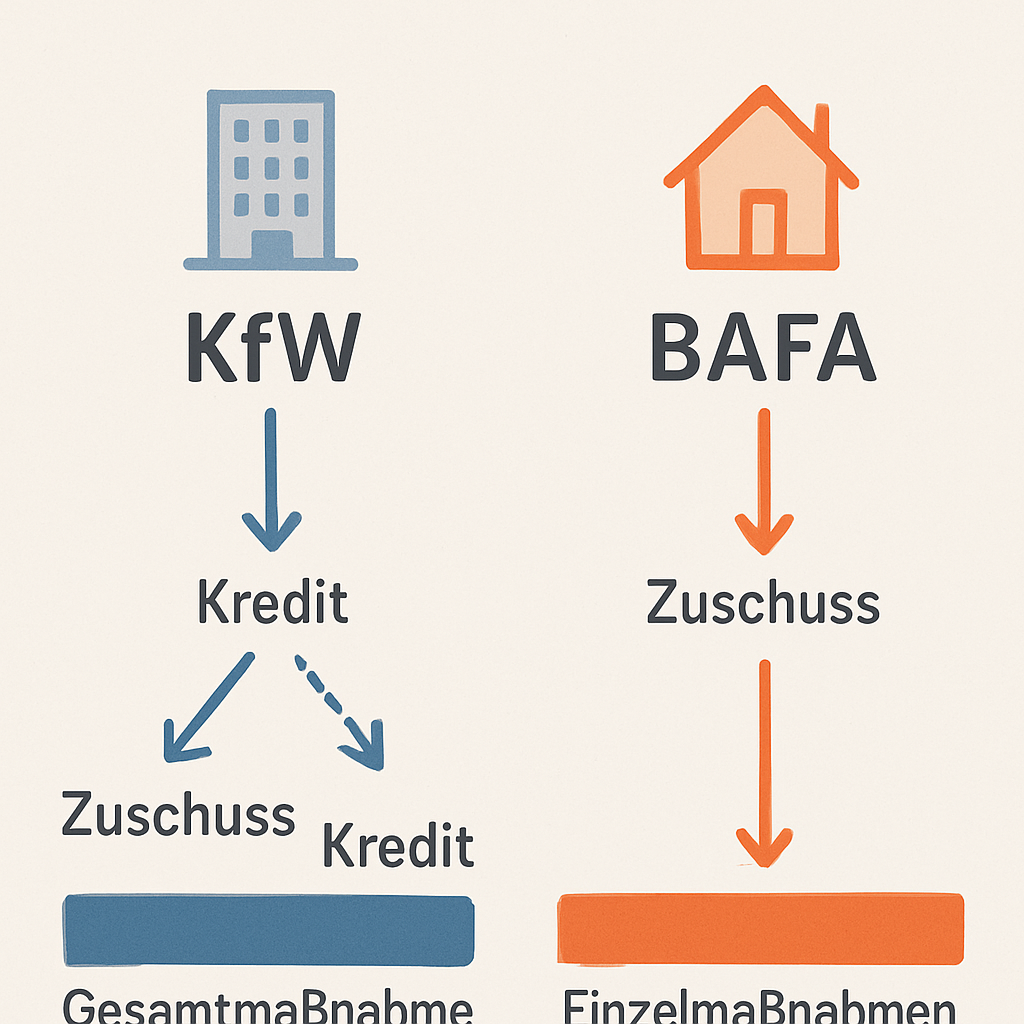 Grafik: KfW und BAFA Förderstrategien