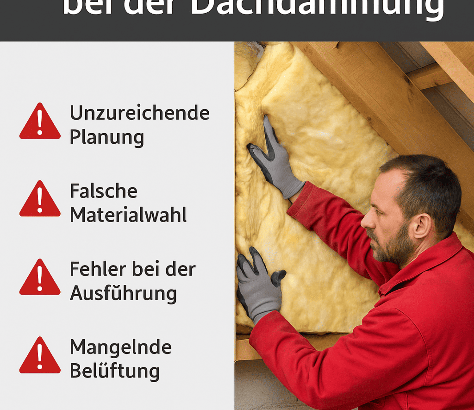 Häufige Fehler bei der Dachdämmung