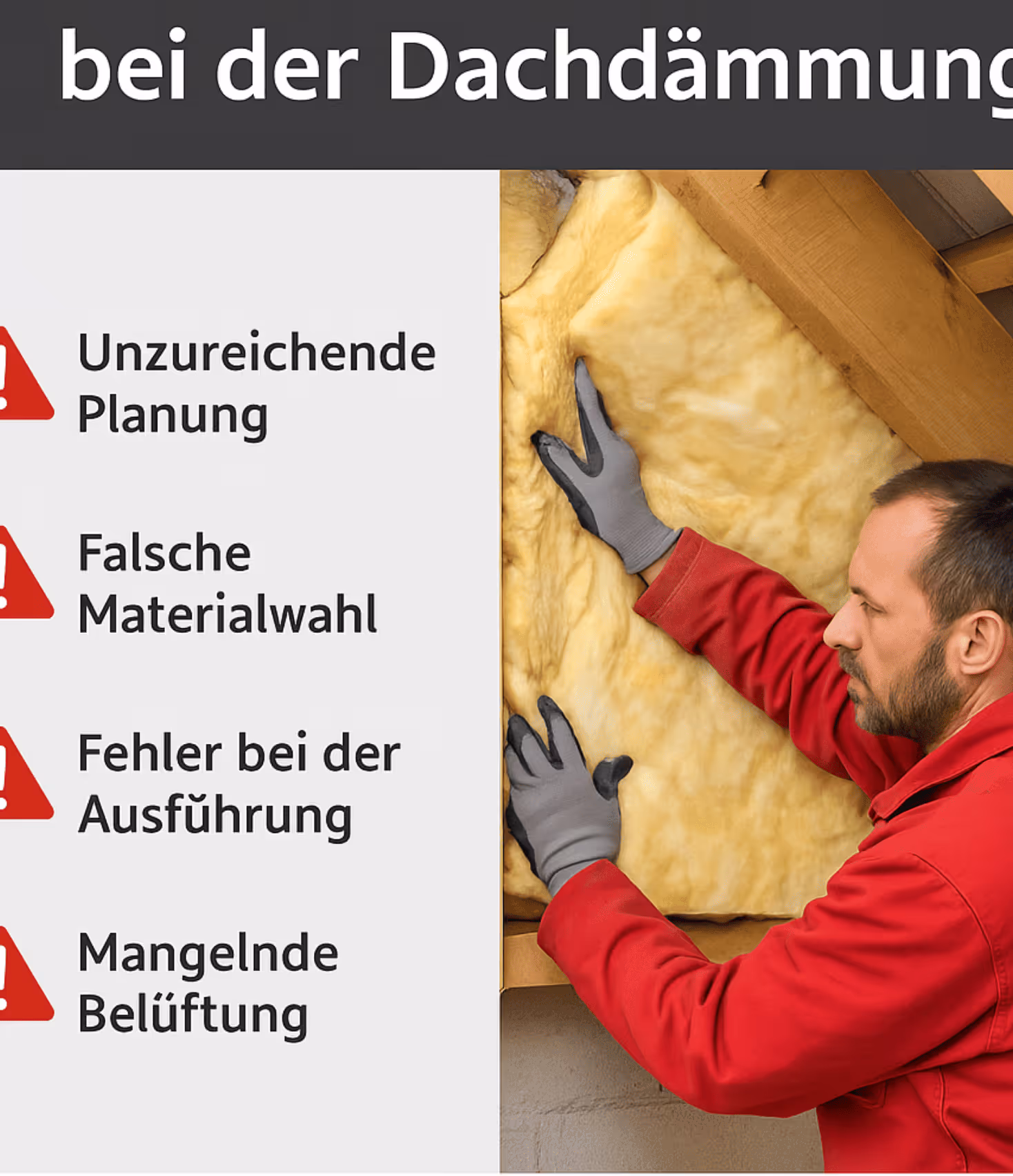 Häufige Fehler bei der Dachdämmung