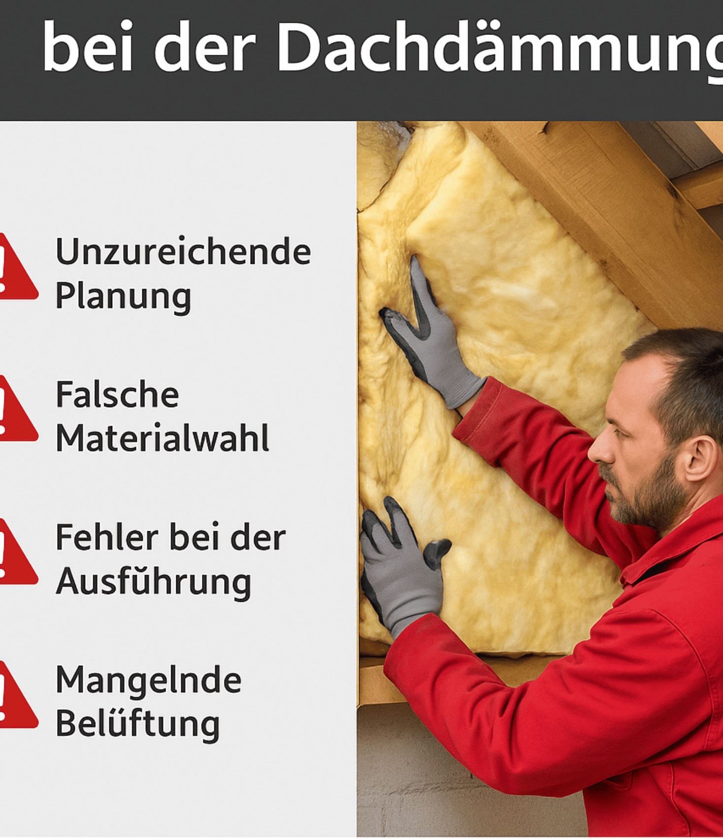 Häufige Fehler bei der Dachdämmung