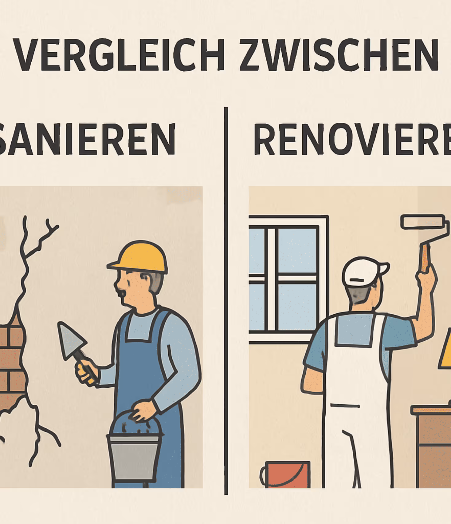 Sanieren oder Renovieren – der klare Unterschied