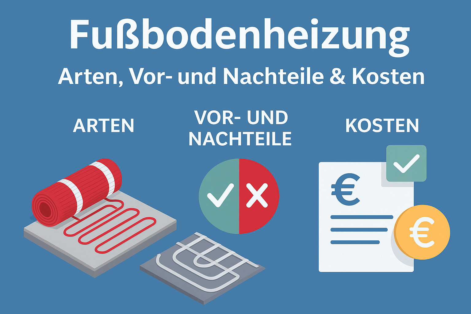 Fußbodenheizung – Systeme, Vorteile, Nachteile und Kosten im Überblick