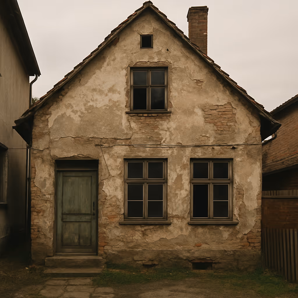 Ein altes Haus vor der Kernsanierung