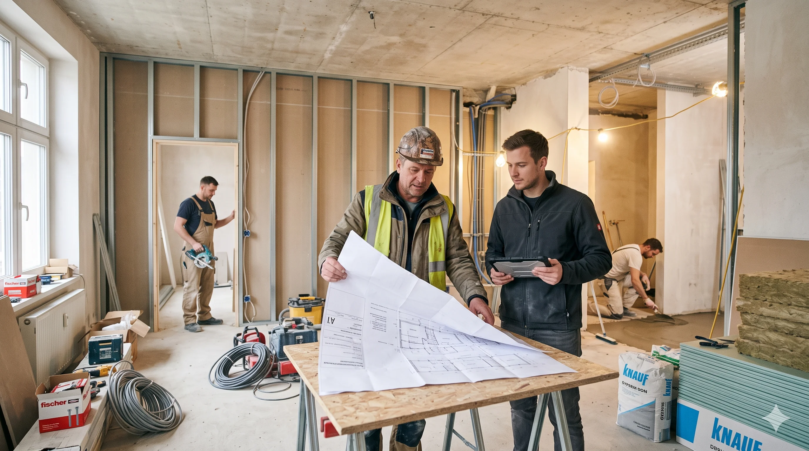 Sanierungsarbeiten Reihenfolge: Warum Rückbau, Leitungen und Ausbau sauber geplant werden müssen