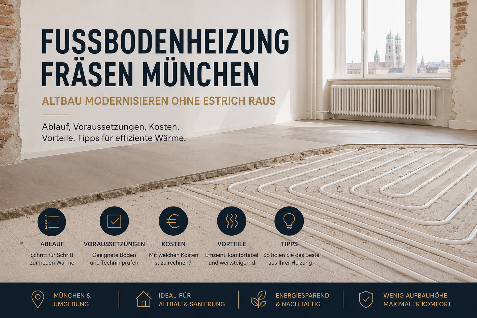 fußbodenheizung fräsen münchen