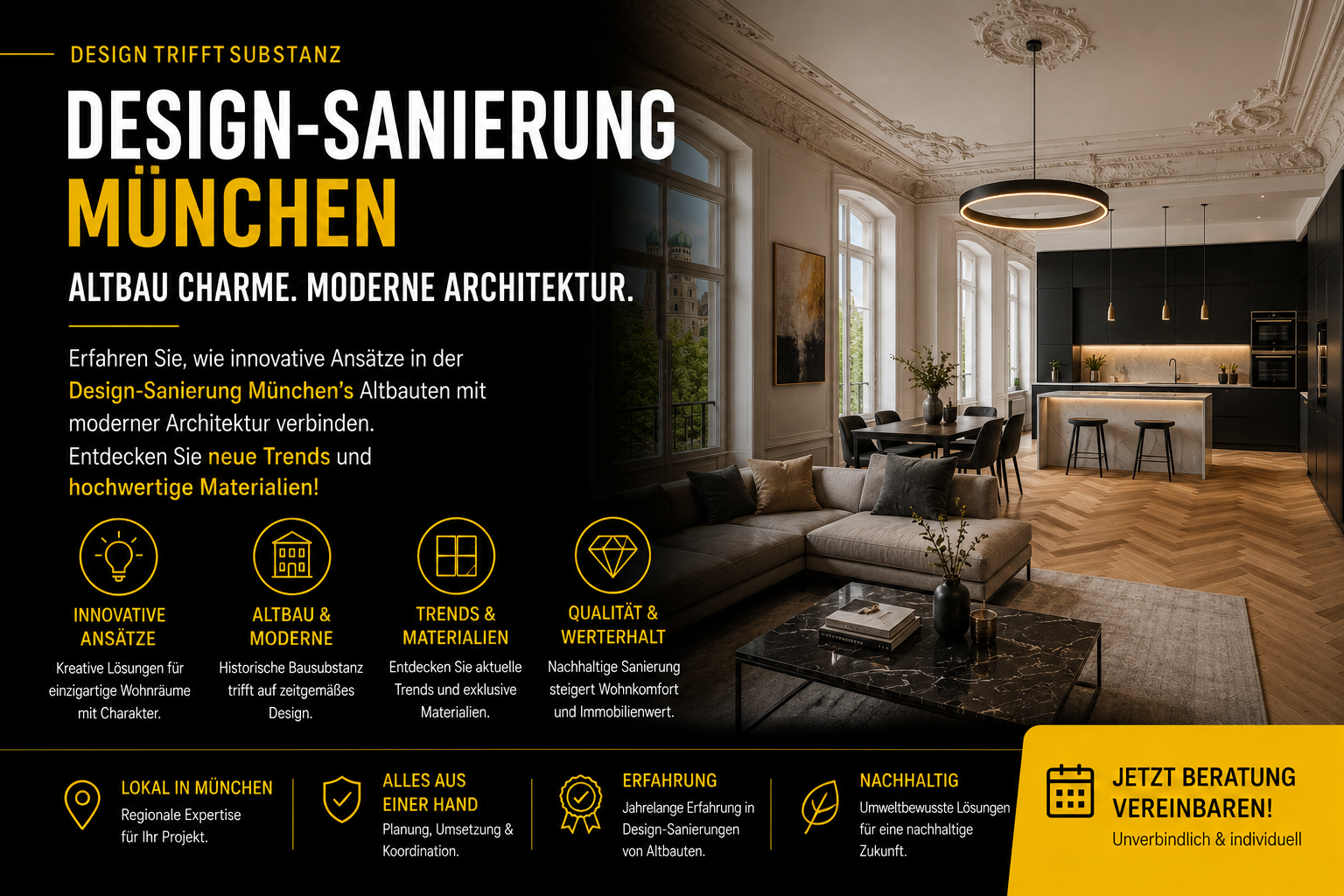 Design-Sanierung München: innovative Ansätze