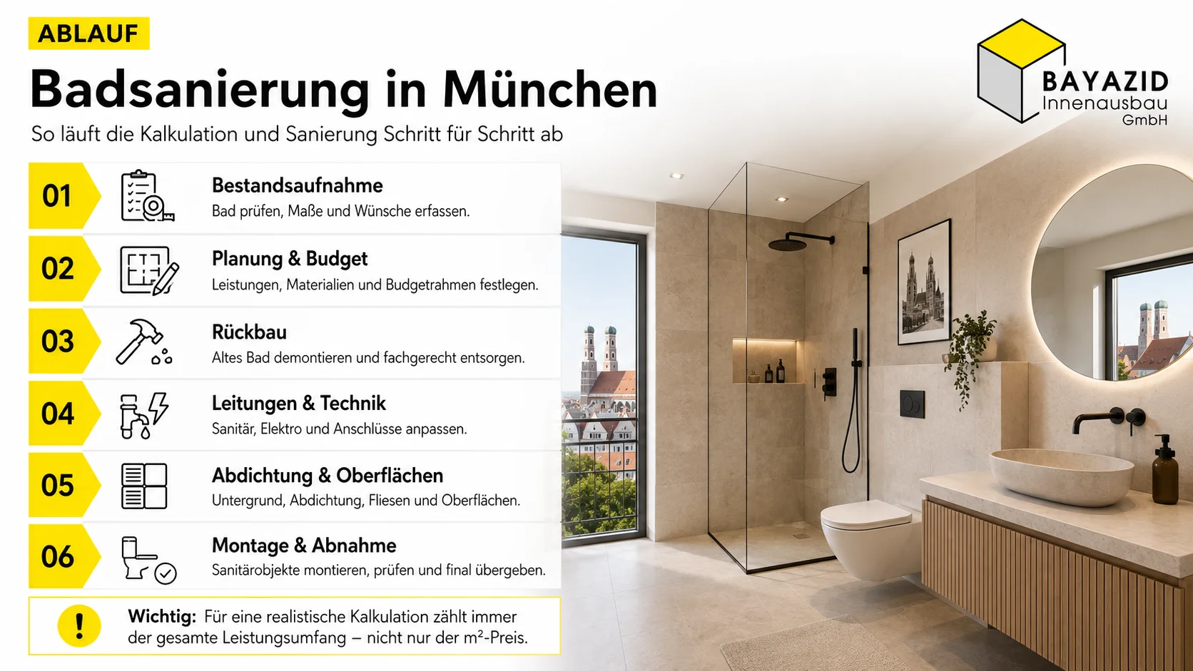 Badsanierung München Kosten: Was kostet ein Bad?