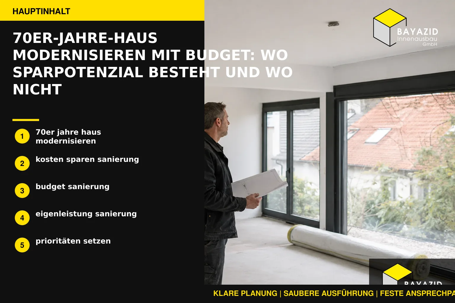 70er-Jahre-Haus modernisieren mit Budget: Wo Sparpotenzial besteht und wo nicht