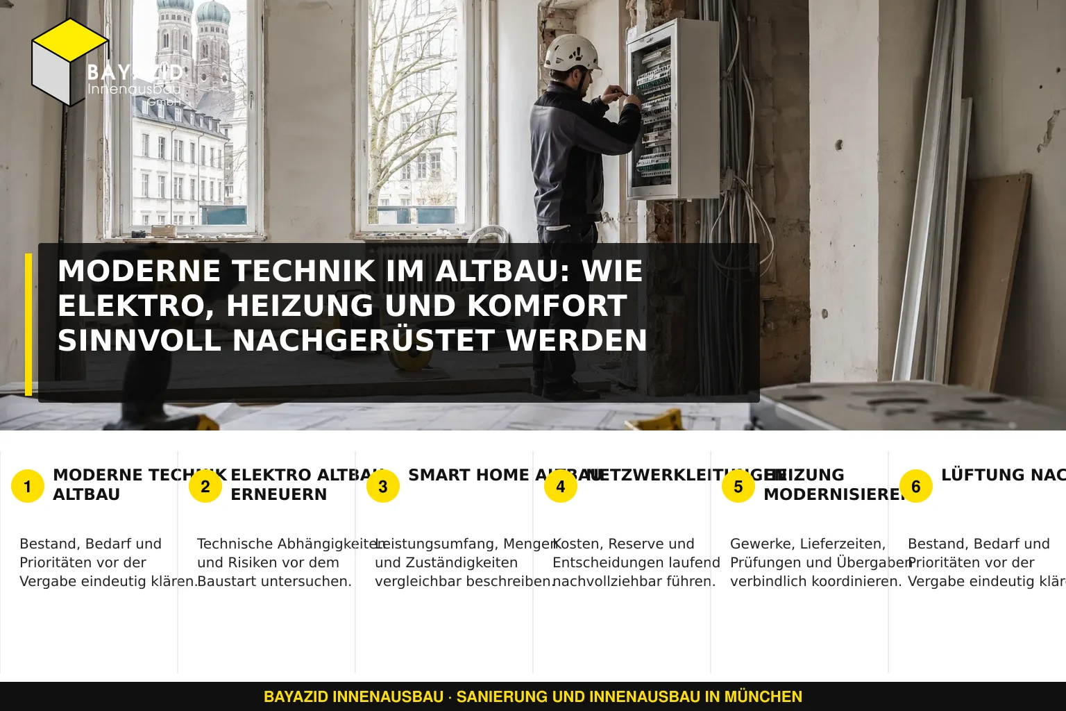 Moderne Technik im Altbau: Wie Elektro, Heizung und Komfort sinnvoll nachgerüstet werden