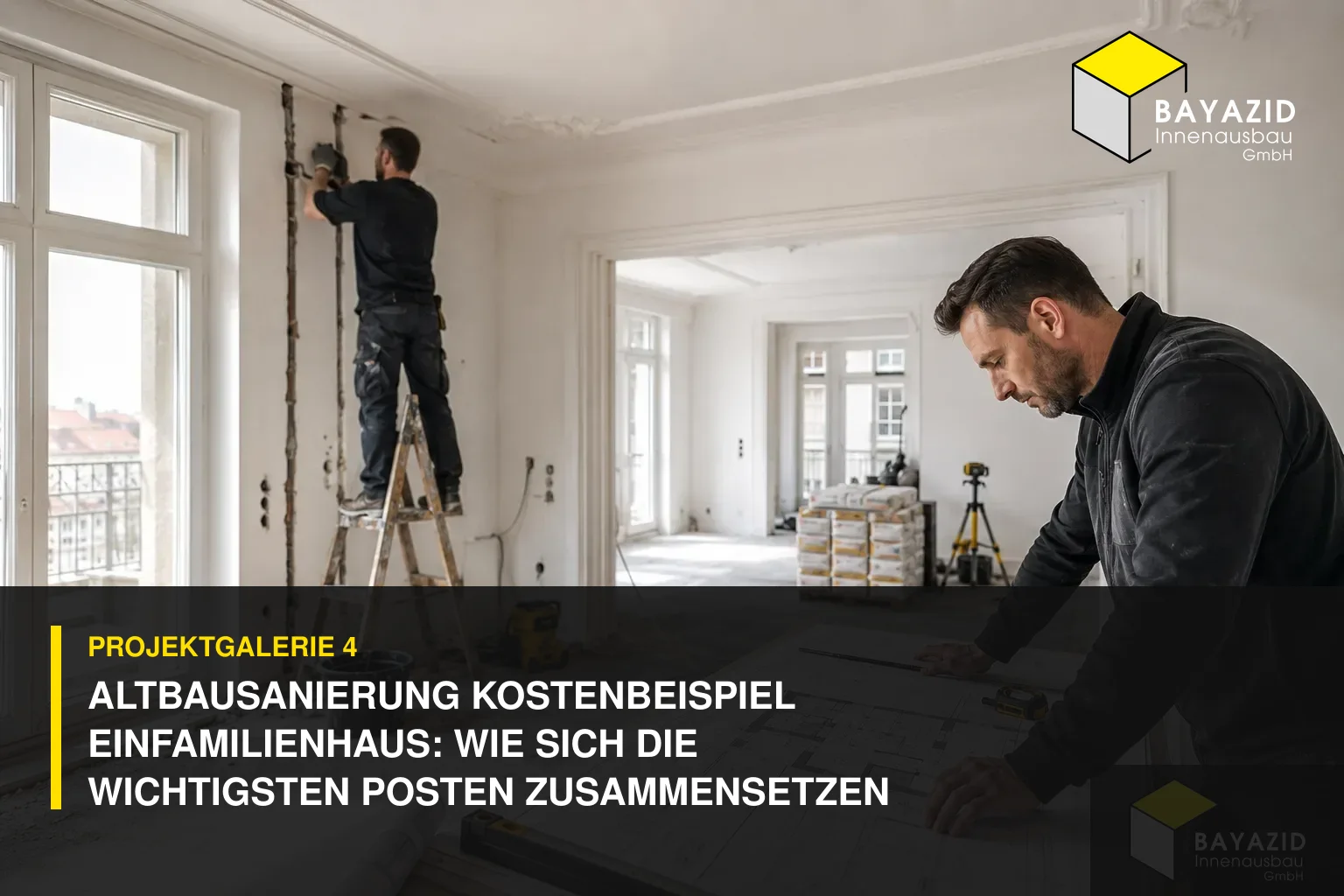 Projektgalerie 4: Altbausanierung Kostenbeispiel Einfamilienhaus: Wie sich die wichtigsten Posten zusammensetzen