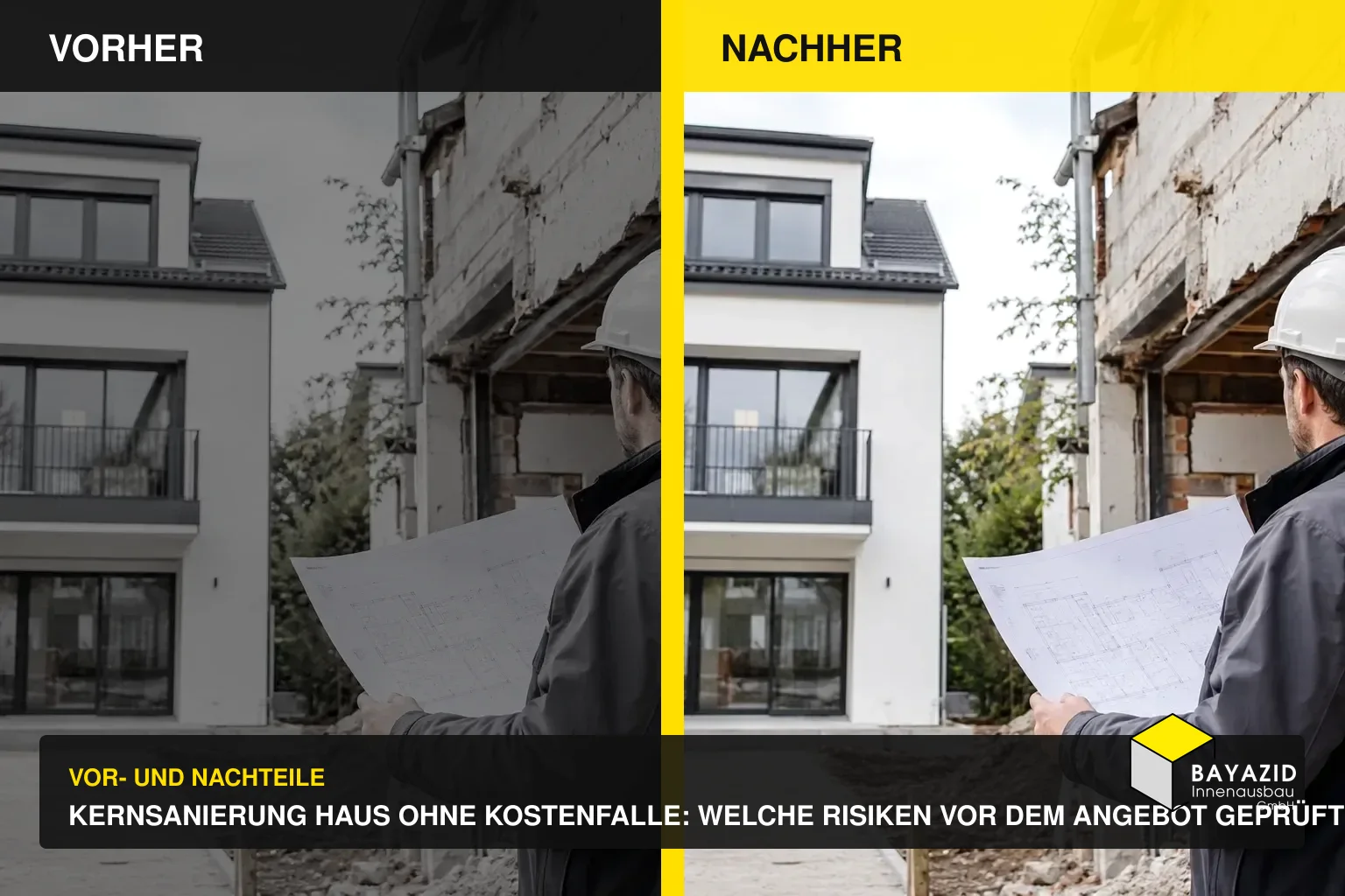 Kernsanierung Haus ohne Kostenfalle: Welche Risiken vor dem Angebot geprüft werden sollten