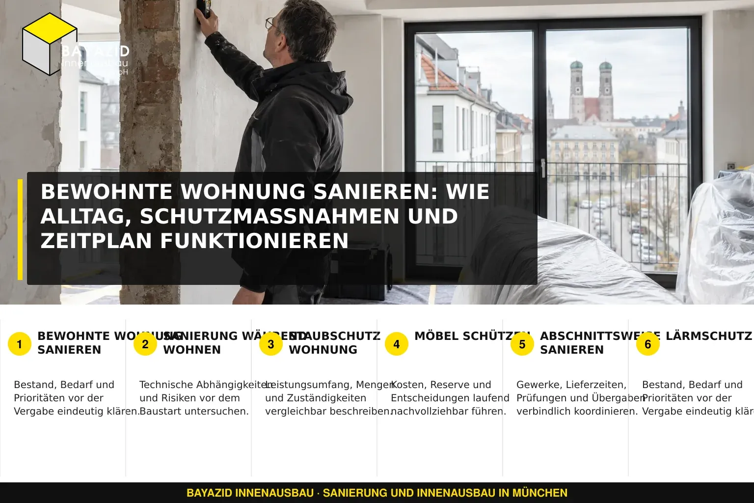 Bewohnte Wohnung sanieren: Wie Alltag, Schutzmaßnahmen und Zeitplan funktionieren
