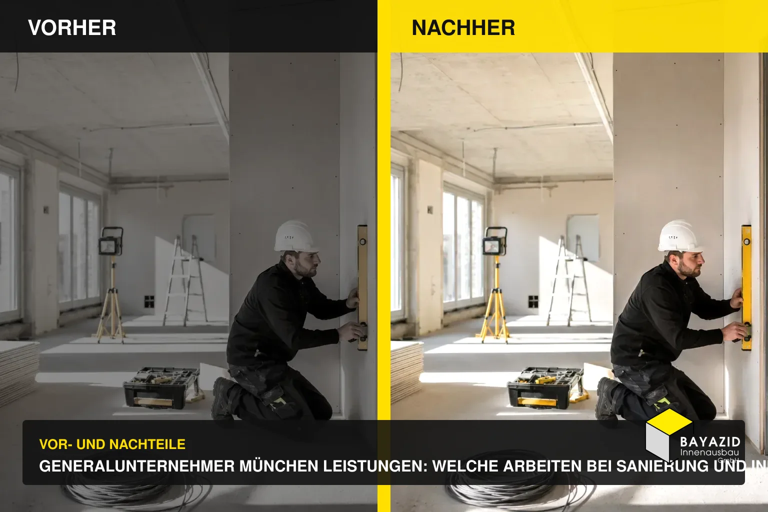 Generalunternehmer München Leistungen: Welche Arbeiten bei Sanierung und Innenausbau aus einer Hand kommen