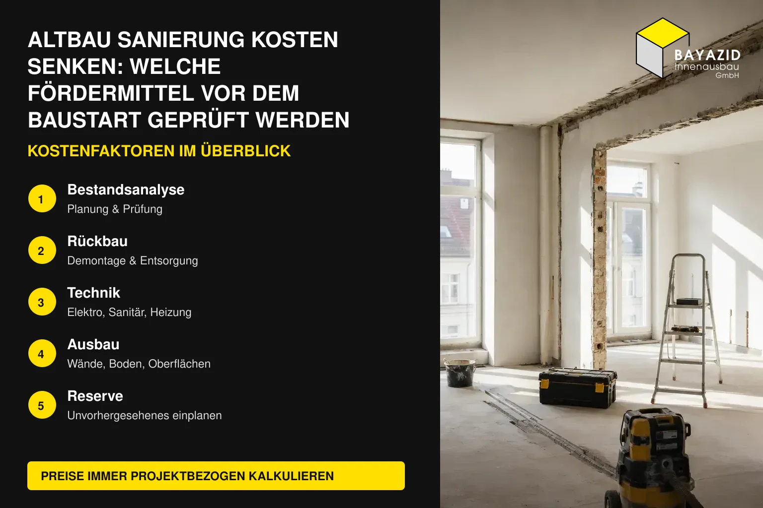 Altbau Sanierung Kosten senken: Welche Fördermittel vor dem Baustart geprüft werden sollten
