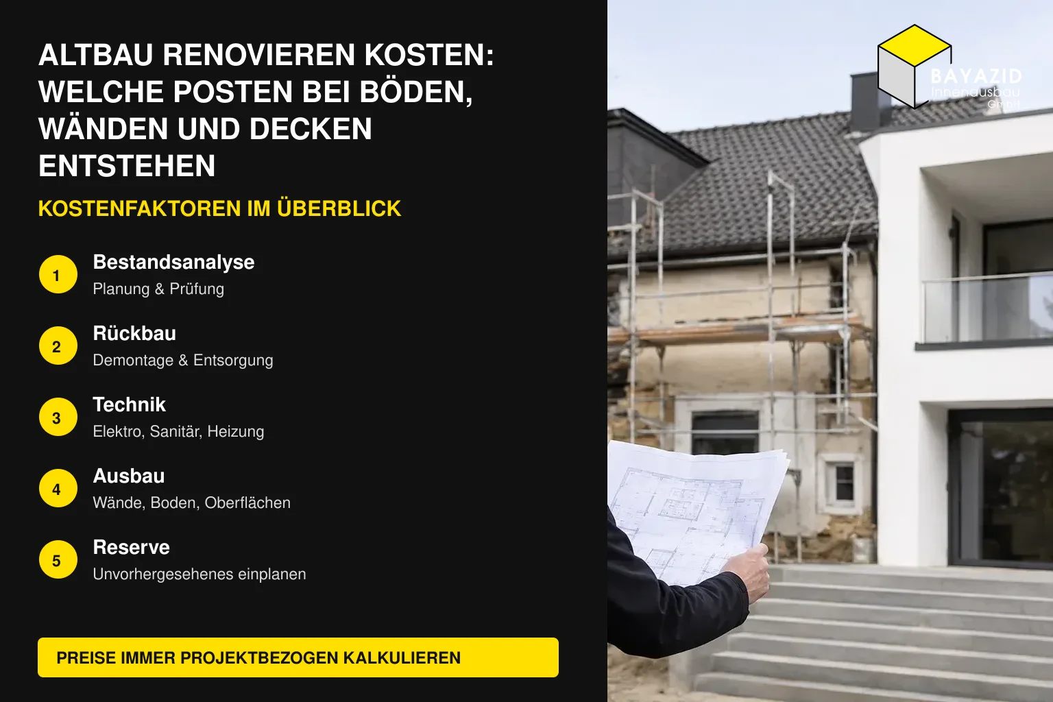 Altbau renovieren Kosten: Welche Posten bei Böden, Wänden und Decken entstehen