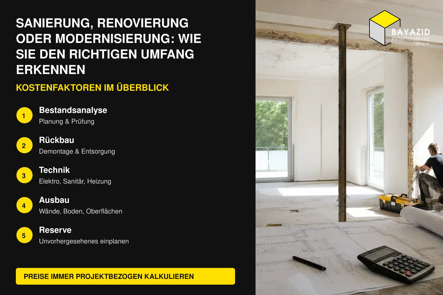 Sanierung, Renovierung oder Modernisierung: Wie Sie den richtigen Umfang erkennen