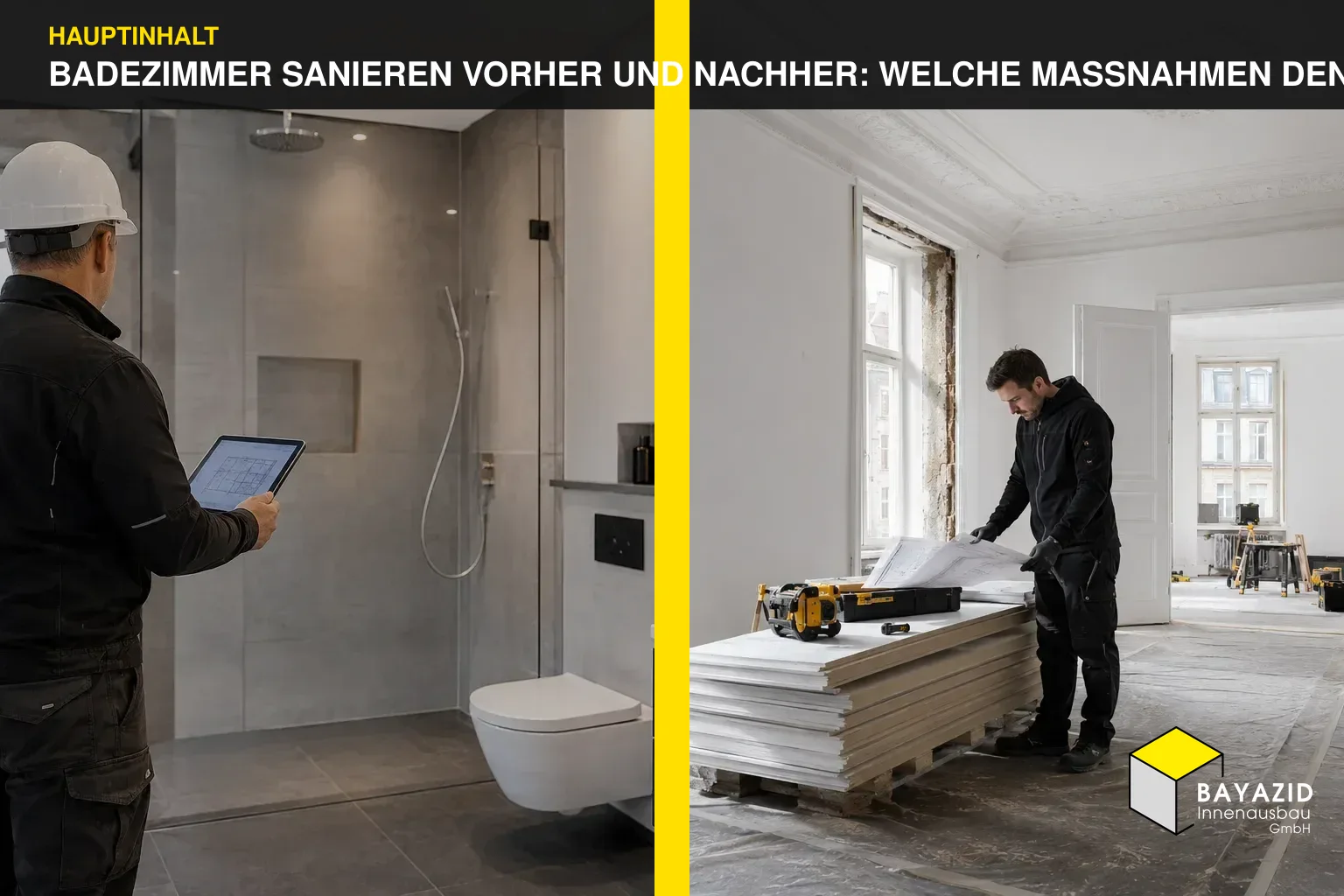 Badezimmer sanieren vorher und nachher: Welche Maßnahmen den größten Unterschied machen