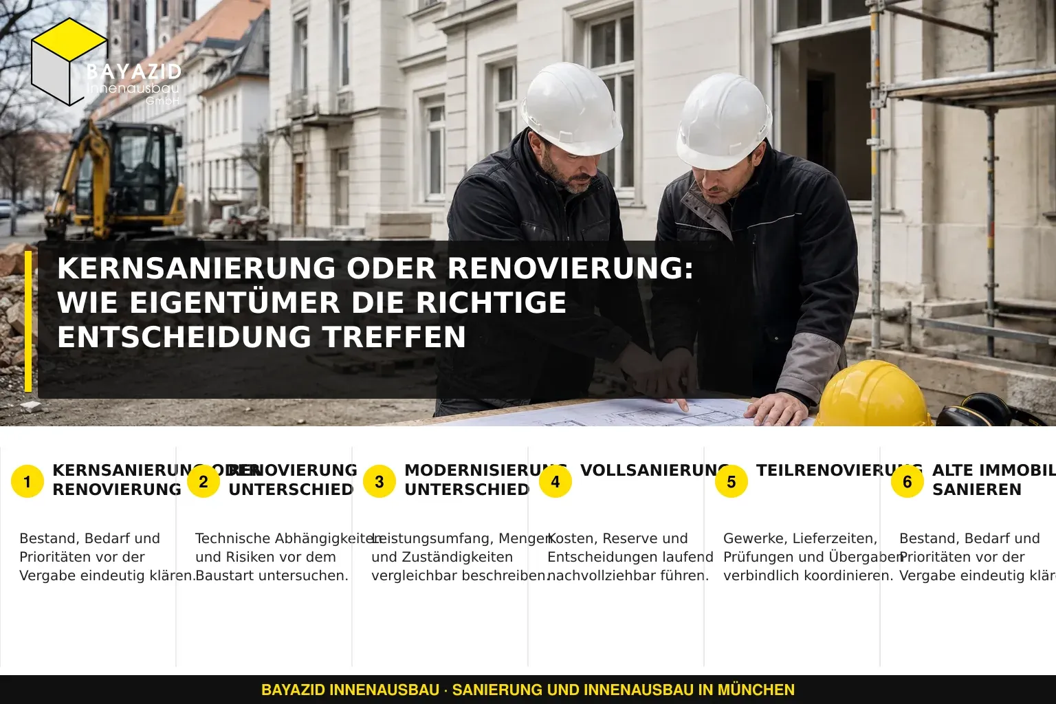 Kernsanierung oder Renovierung: Wie Eigentümer die richtige Entscheidung treffen