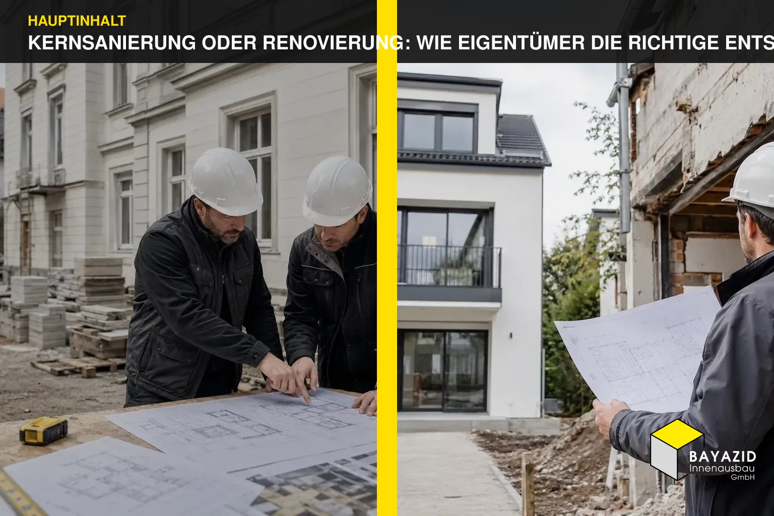 Kernsanierung oder Renovierung: Wie Eigentümer die richtige Entscheidung treffen