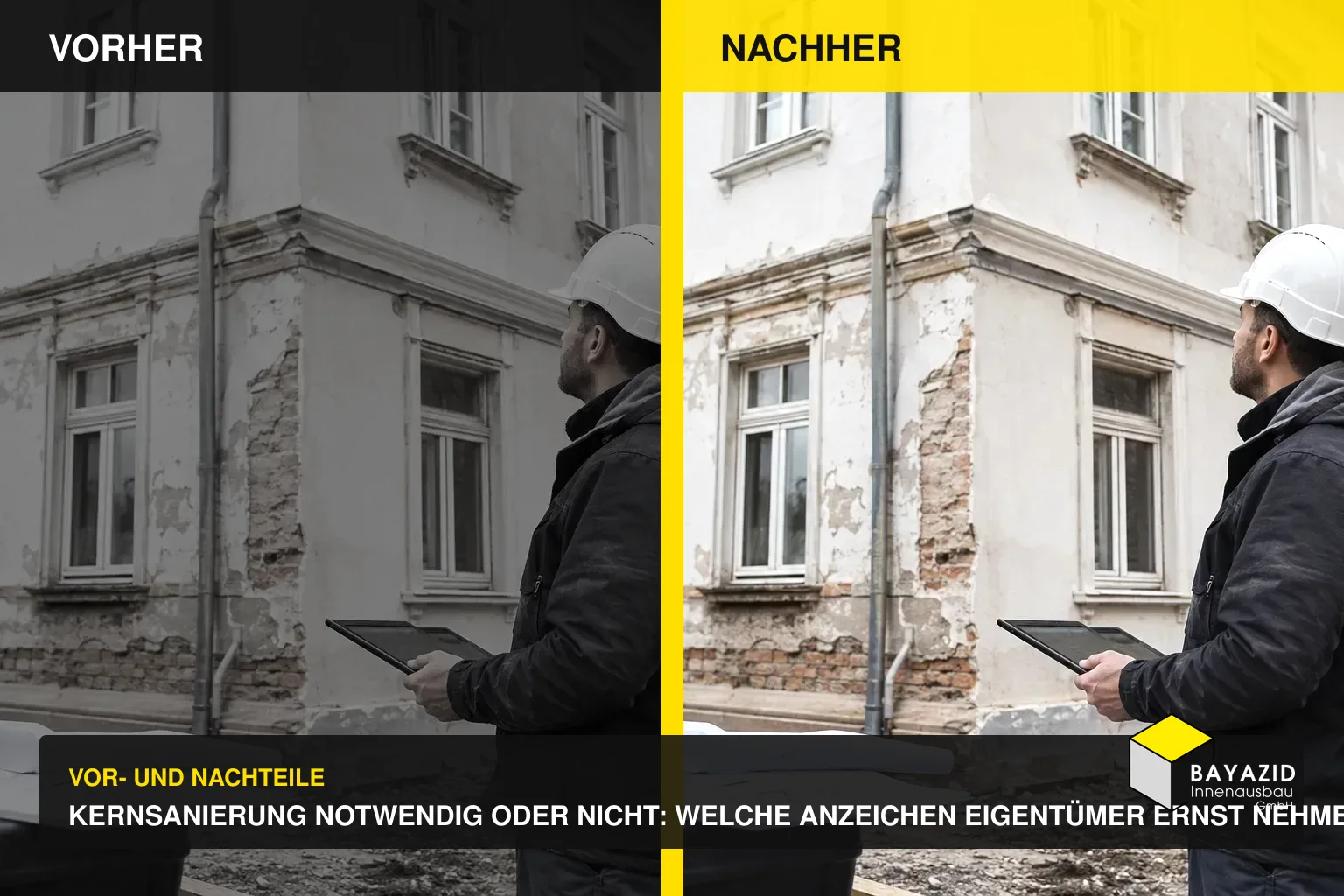 Kernsanierung notwendig oder nicht: Welche Anzeichen Eigentümer ernst nehmen sollten