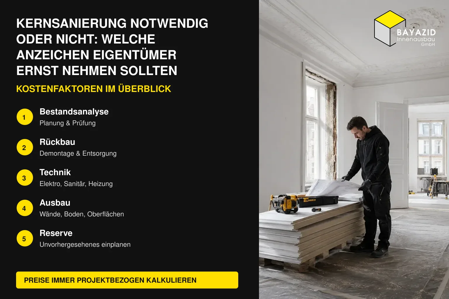 Kernsanierung notwendig oder nicht: Welche Anzeichen Eigentümer ernst nehmen sollten