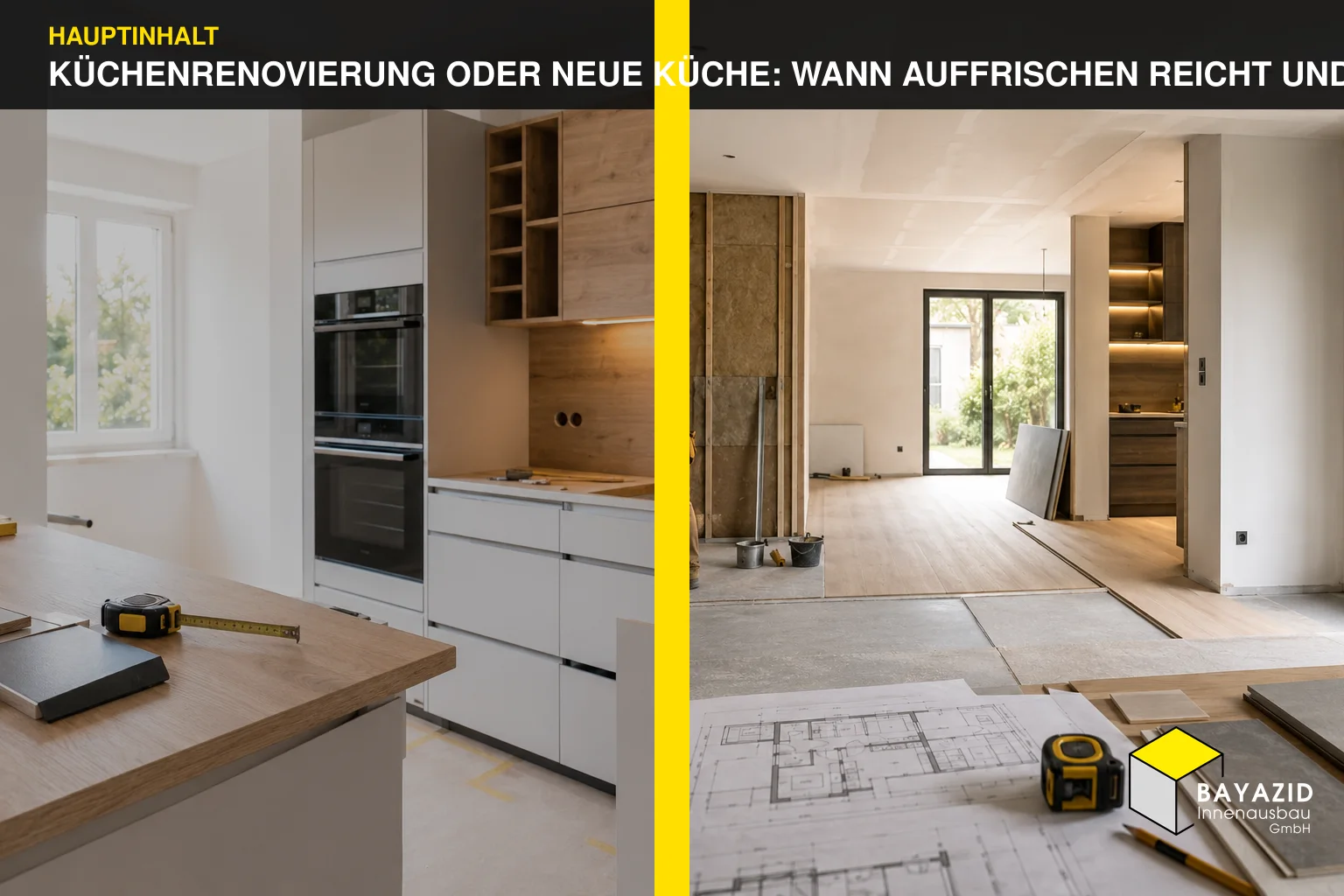 Küchenrenovierung oder neue Küche: Wann Auffrischen reicht und wann ein kompletter Umbau sinnvoll ist