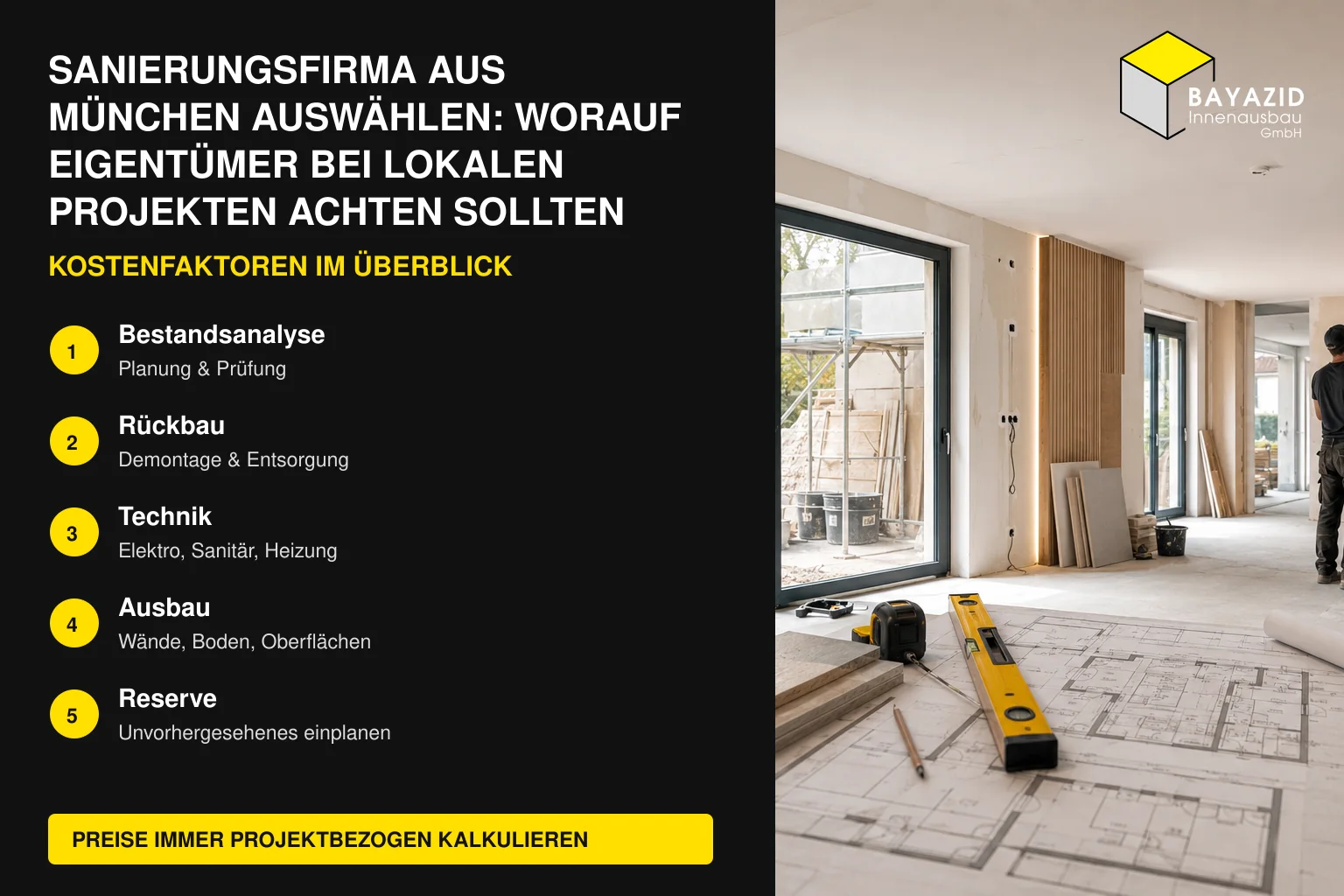 Sanierungsfirma aus München auswählen: Worauf Eigentümer bei lokalen Projekten achten sollten