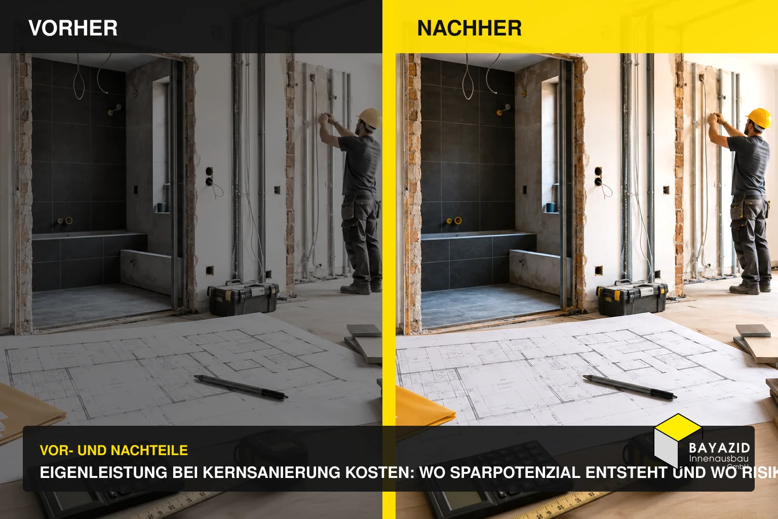 Eigenleistung bei Kernsanierung Kosten: Wo Sparpotenzial entsteht und wo Risiken bleiben