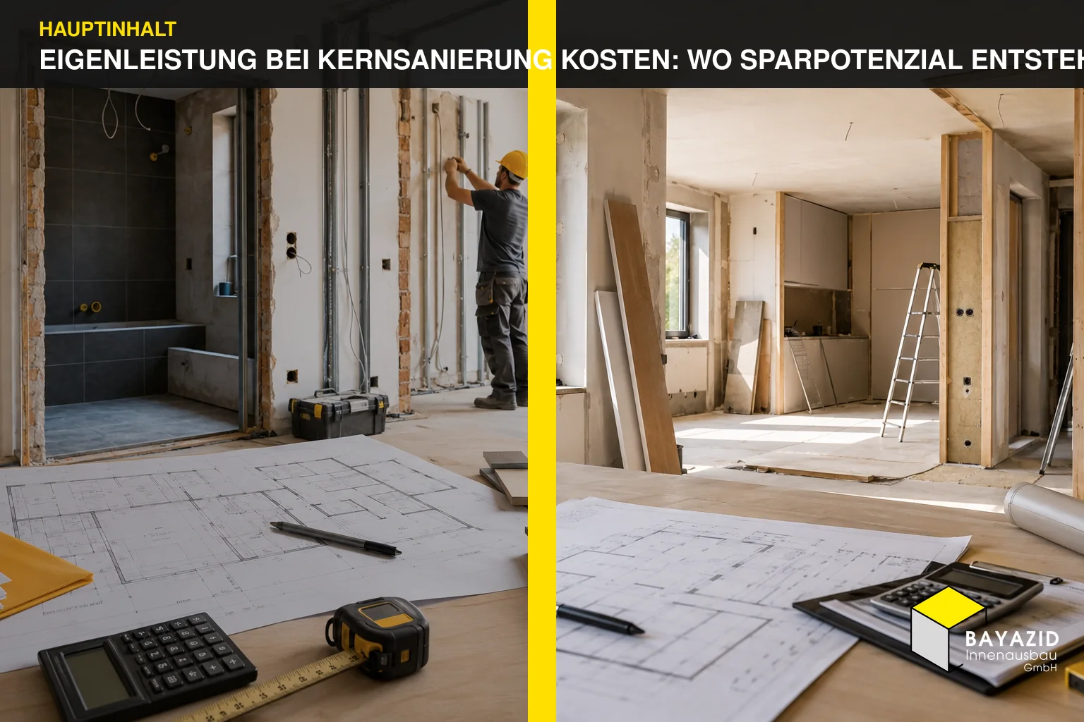 Eigenleistung bei Kernsanierung Kosten: Wo Sparpotenzial entsteht und wo Risiken bleiben