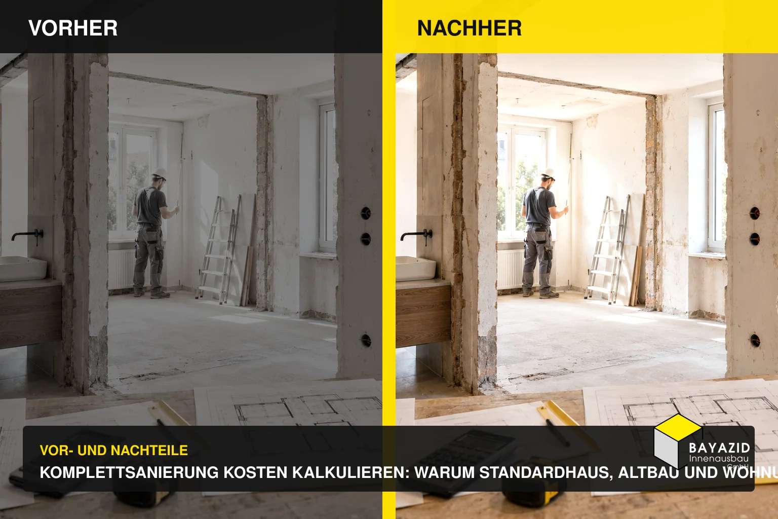 Komplettsanierung Kosten kalkulieren: Warum Standardhaus, Altbau und Wohnung unterschiedlich bewertet werden müssen