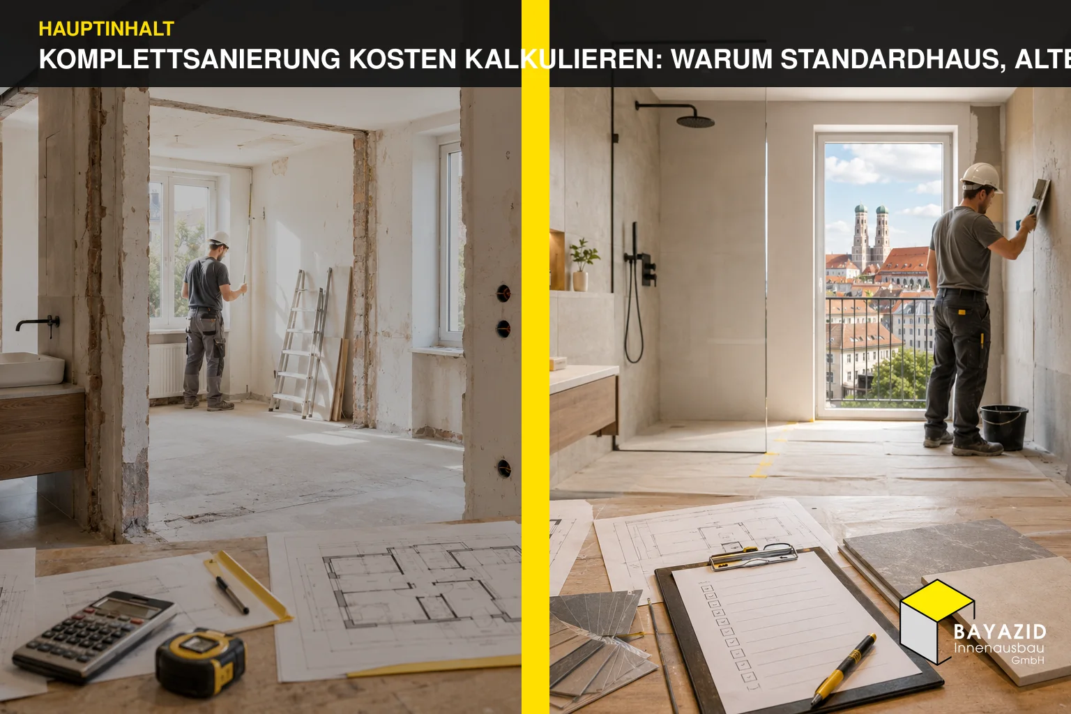 Komplettsanierung Kosten kalkulieren: Warum Standardhaus, Altbau und Wohnung unterschiedlich bewertet werden müssen