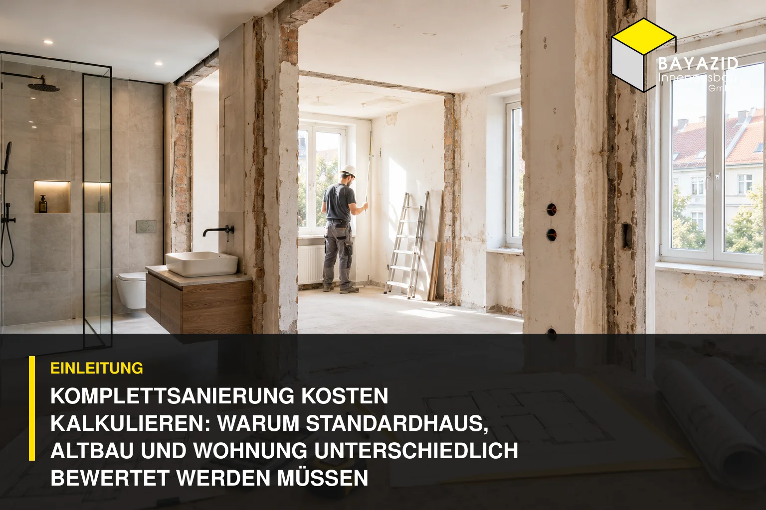 Komplettsanierung Kosten kalkulieren: Warum Standardhaus, Altbau und Wohnung unterschiedlich bewertet werden müssen