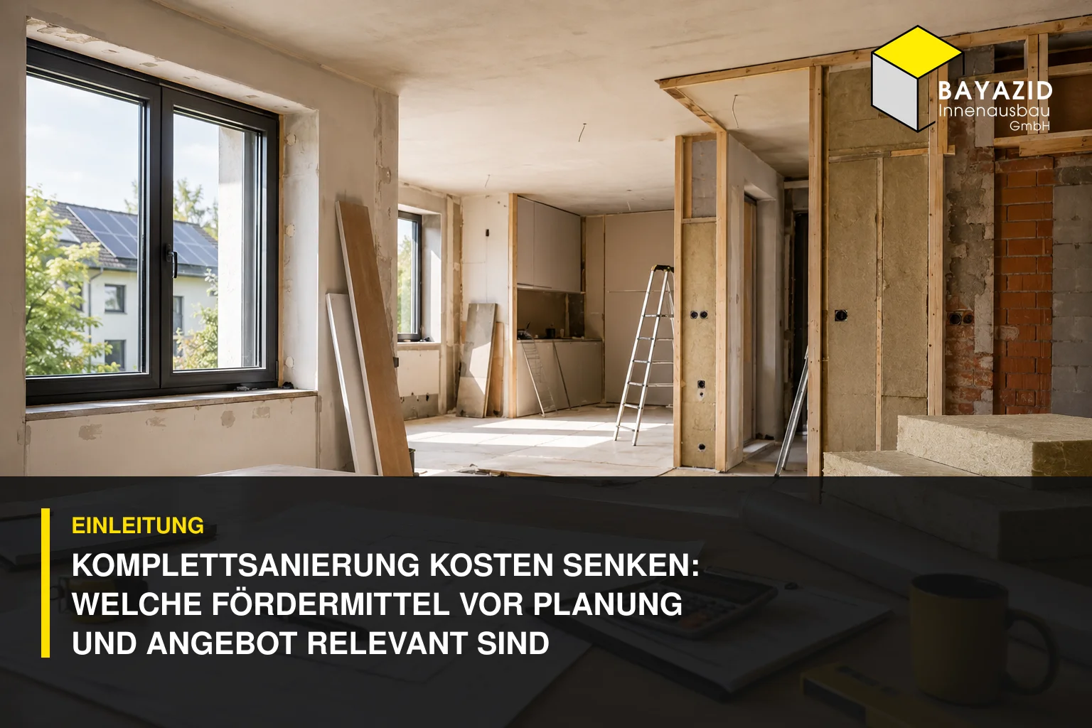 Komplettsanierung Kosten senken: Welche Fördermittel vor Planung und Angebot relevant sind