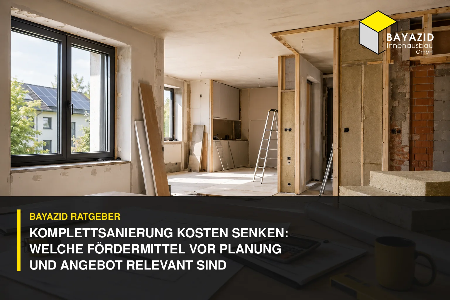 Komplettsanierung Kosten senken: Welche Fördermittel vor Planung und Angebot relevant sind