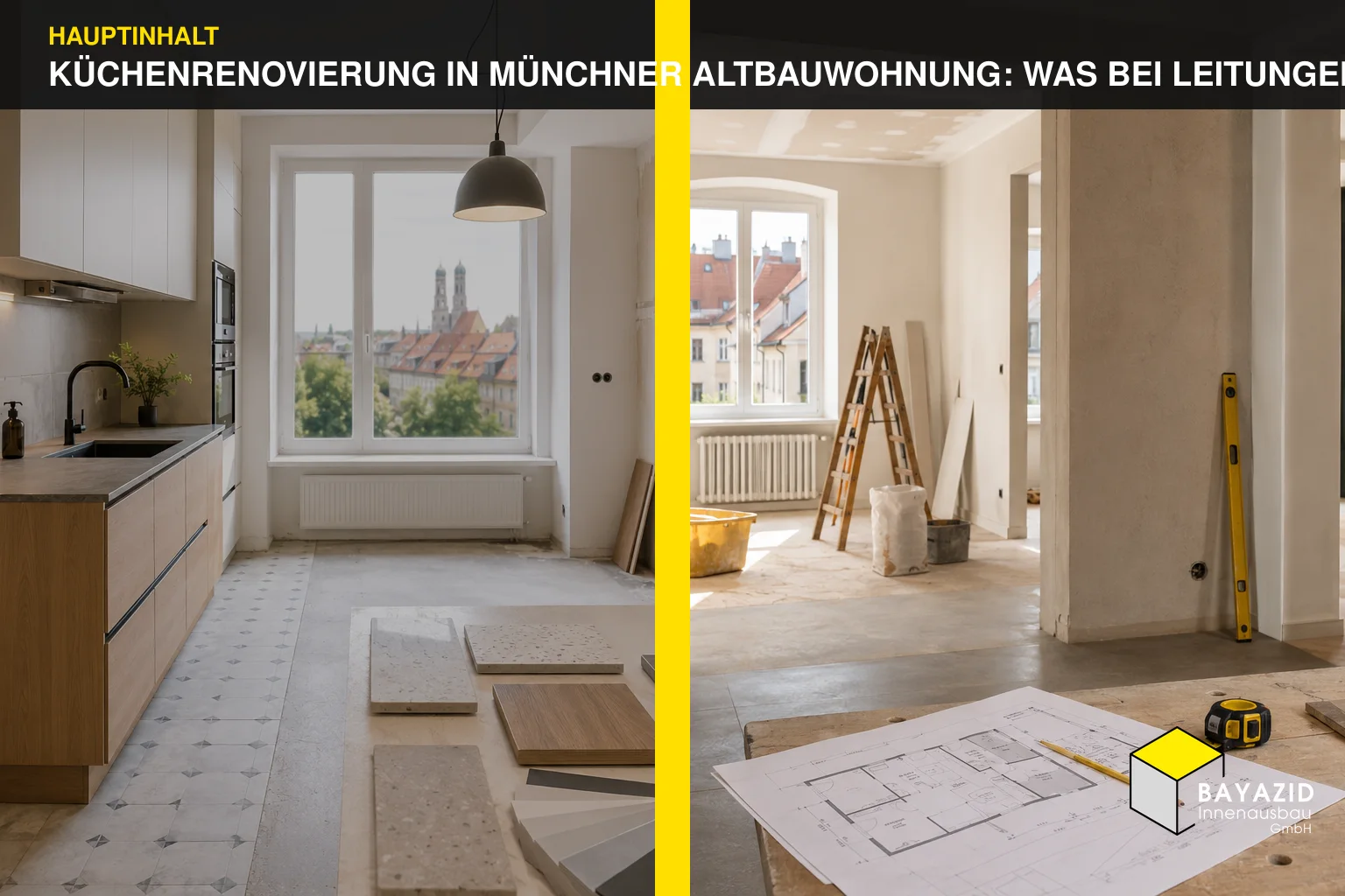 Küchenrenovierung in Münchner Altbauwohnung: Was bei Leitungen, Wänden und Boden wichtig wird