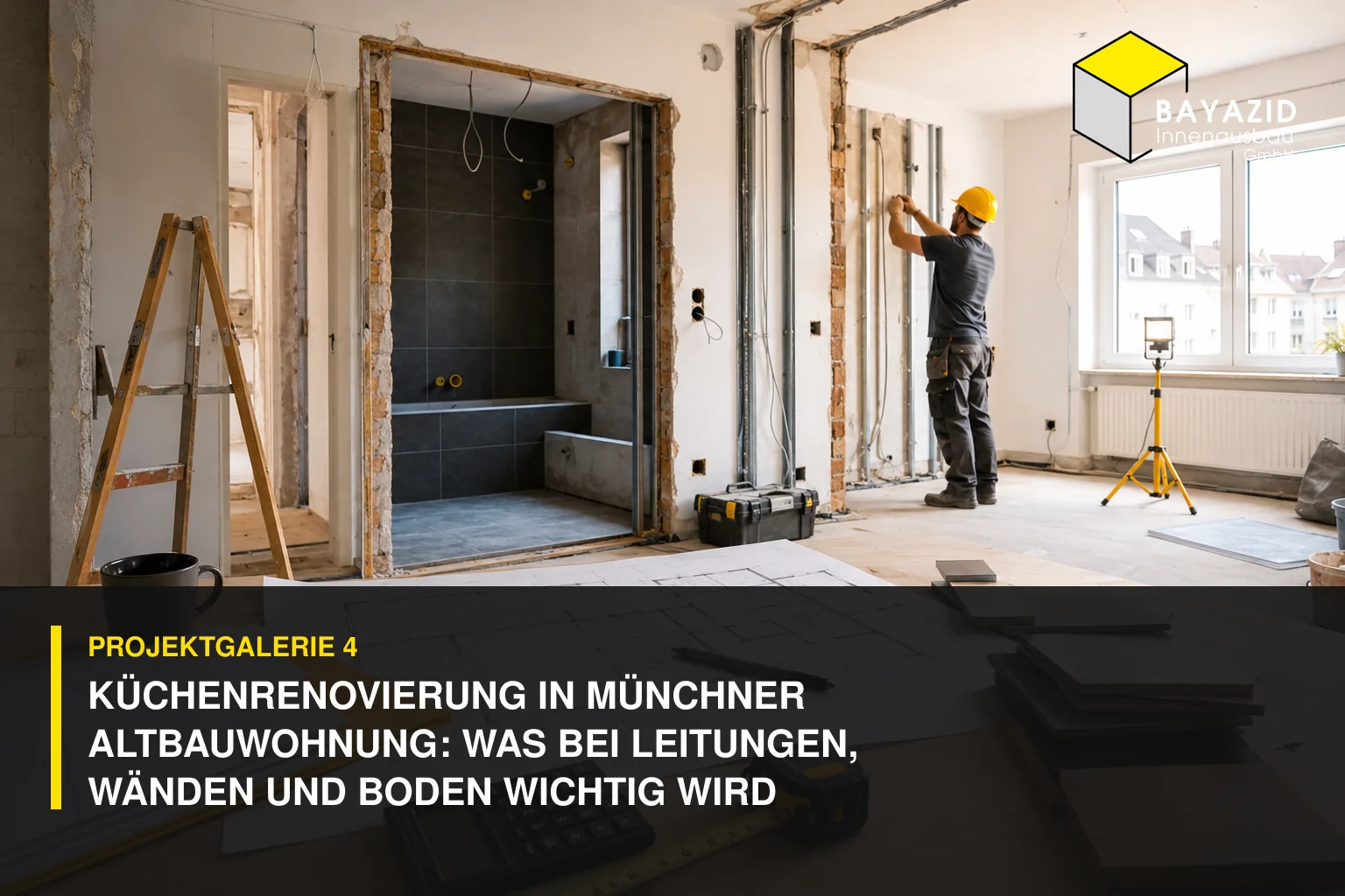 Projektgalerie 4: Küchenrenovierung in Münchner Altbauwohnung: Was bei Leitungen, Wänden und Boden wichtig wird