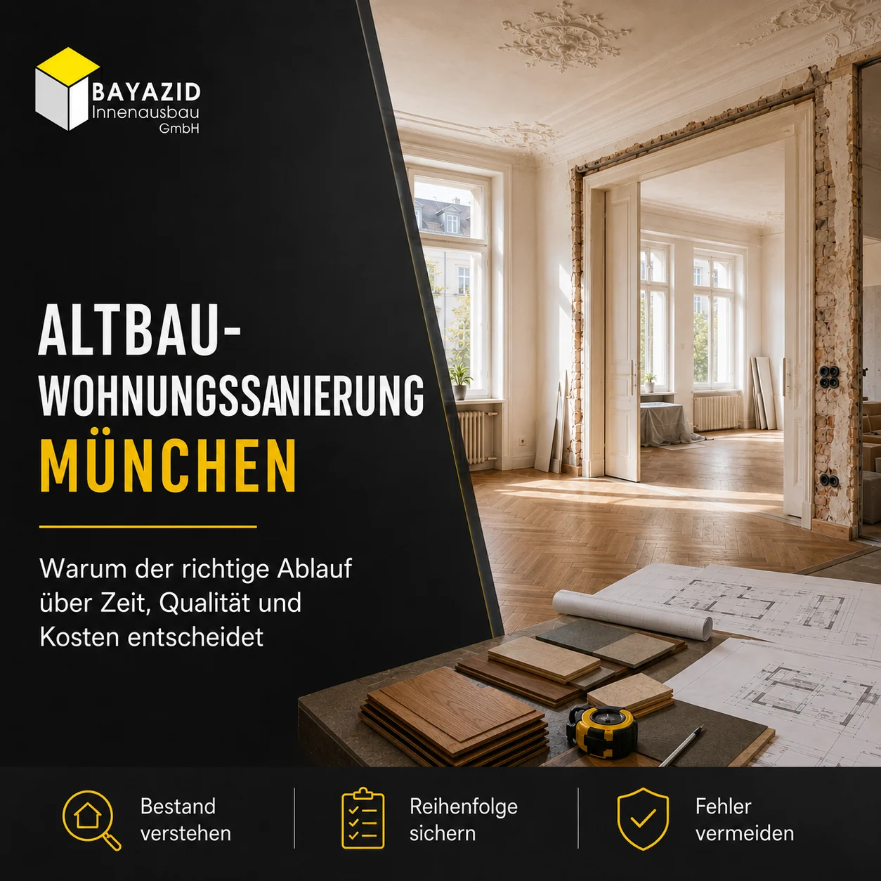 Altbau-Wohnungssanierung München: Ablauf