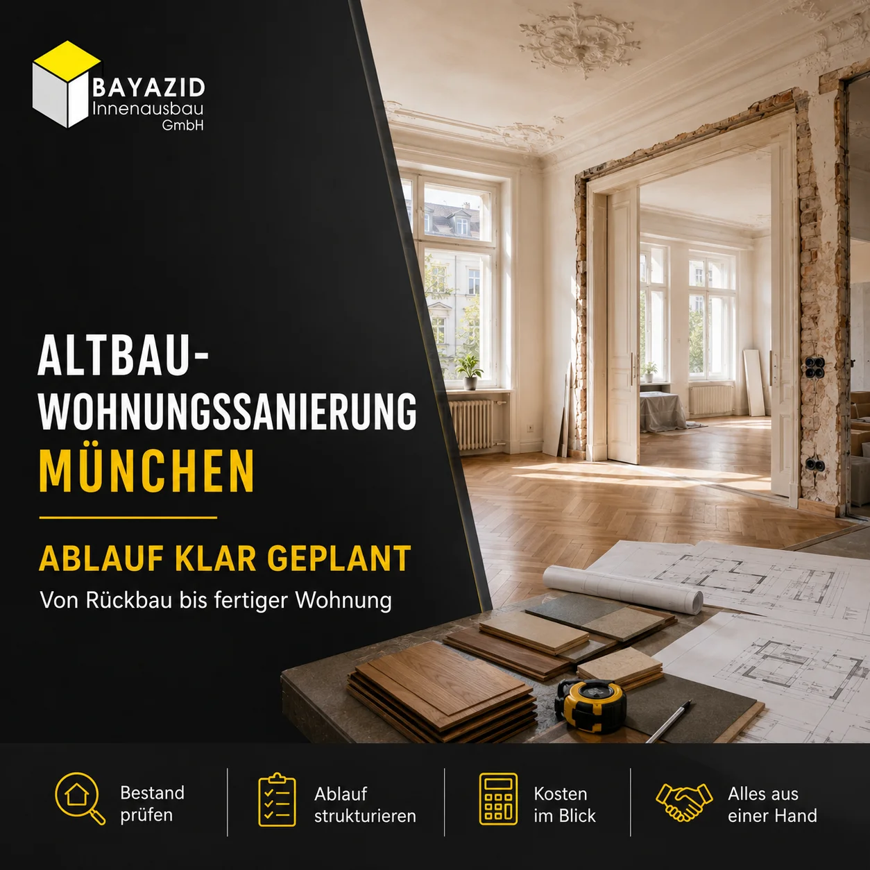 Altbau-Wohnungssanierung München: Ablauf