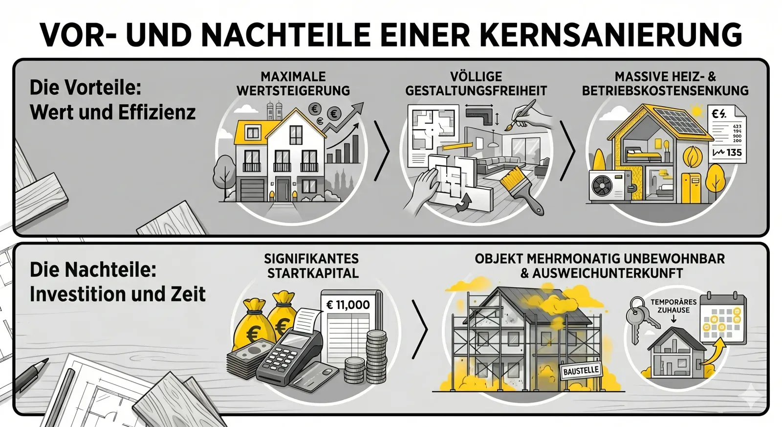 Kernsanierung Ablauf: Schritte im Überblick