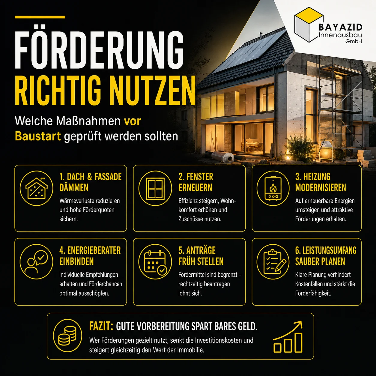 Haussanierung Kosten senken: Welche Zuschüsse vor dem Baustart geprüft werden sollten