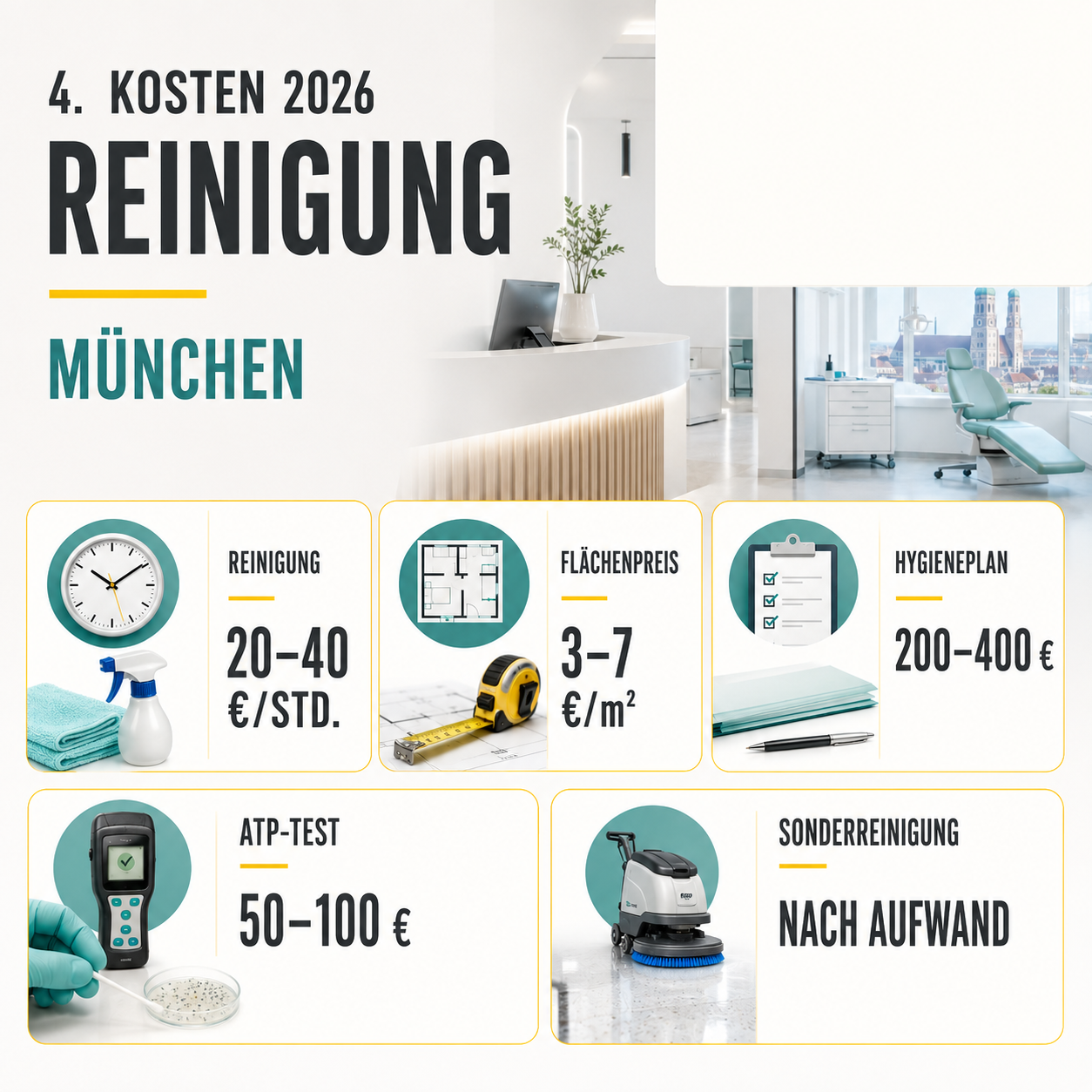 Praxisreinigung München: Hygiene, Plan & Kosten 2026