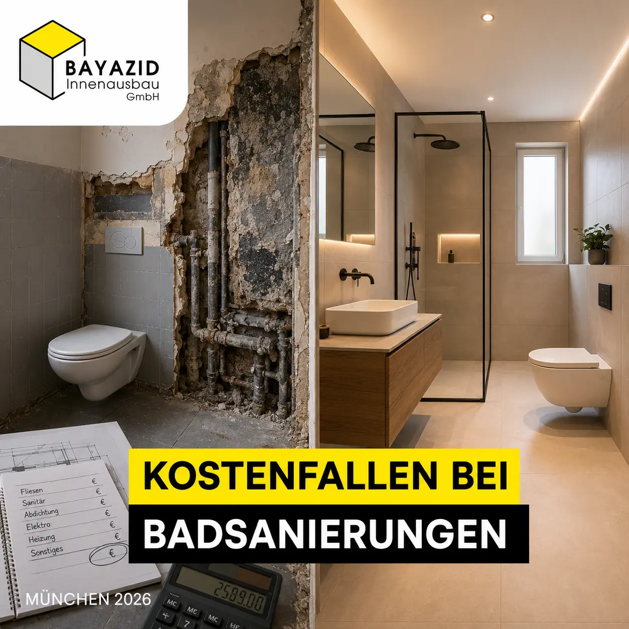 Kostenfallen bei Badsanierungen