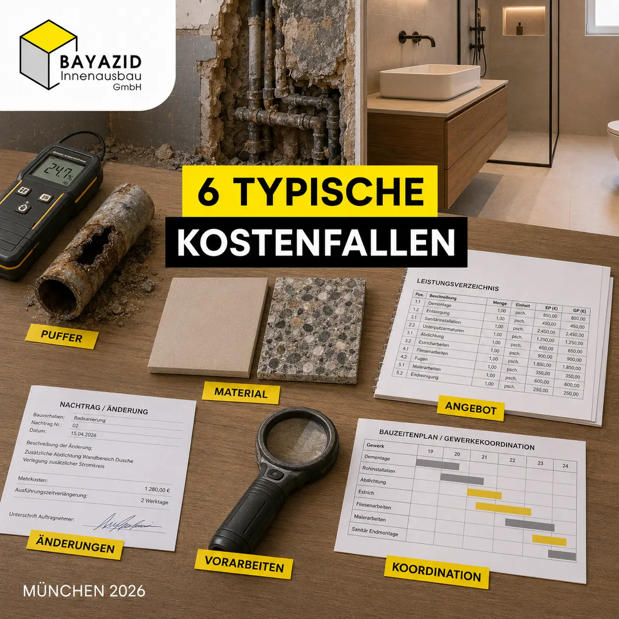 Kostenfallen bei Badsanierungen