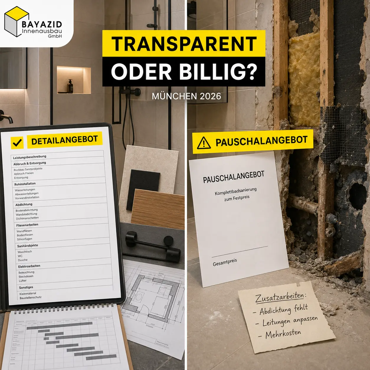 Kostenfallen bei Badsanierungen